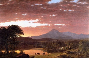 Mount Ktaadn aka Mount Katahdin scenery Hudson River Frederic Edwin Church Landscape Oil Paintings